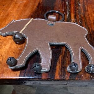 Brown Bear Wall Hanging with Bells